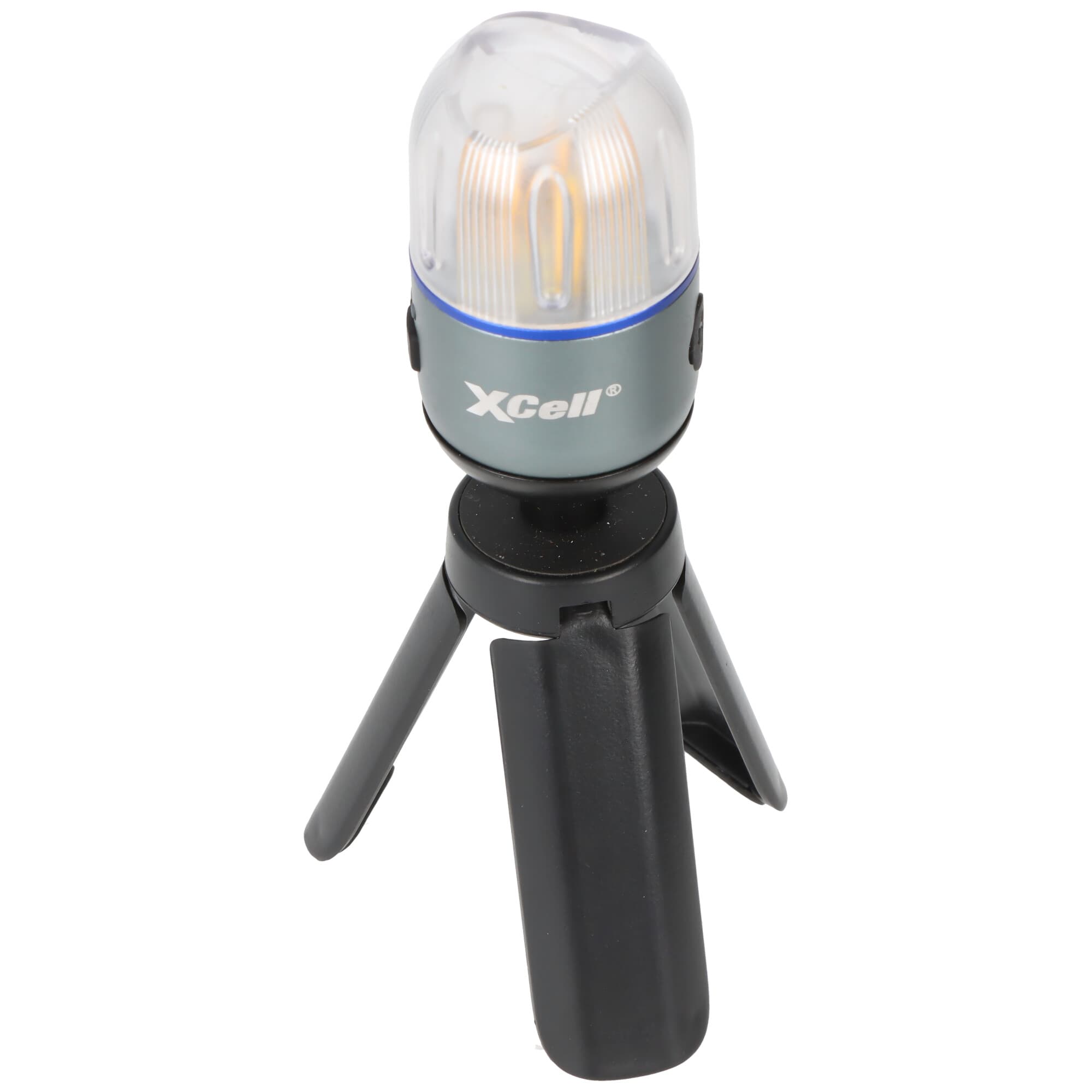 Lampe torche XCell MULTI-Light Roly-Poly, 253 lumens, format de paume, avec trépied et dragonne.