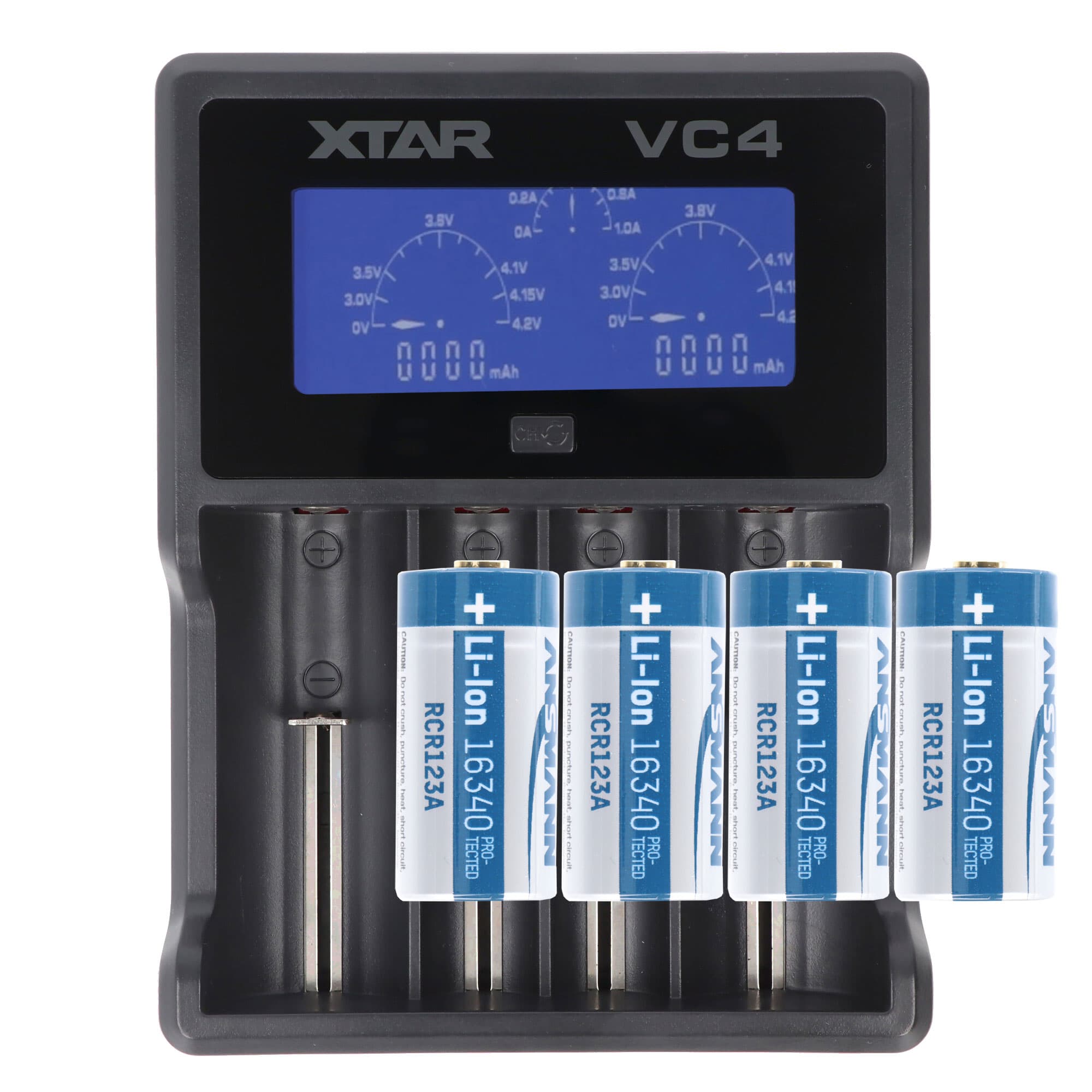 4 piles Arlo rechargeables, 3,7 V max. Batteries au lithium 760mAh et chargeur avec AccuCell Box, rechargeables, adaptés aux caméras Netgear Arlo